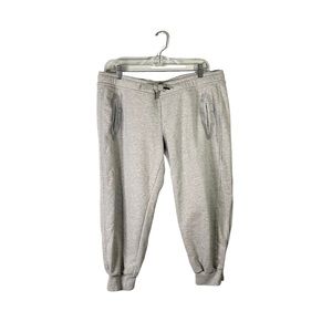 Adidas by Stella McCartney Light Grey Crop Jogger Sweatpants Loungewear Large